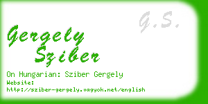 gergely sziber business card